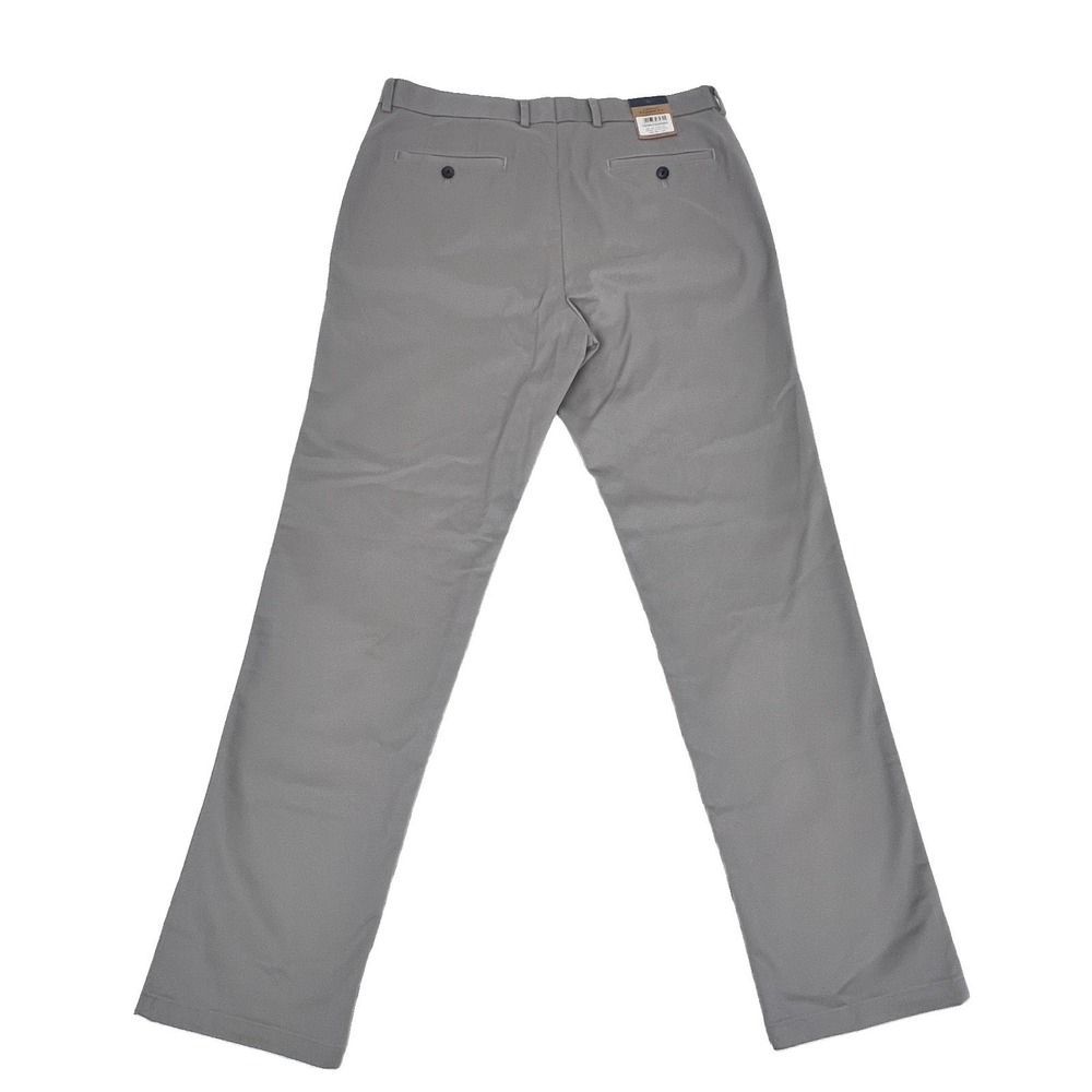 Charles Tyrwhitt Classic Fit Dress Pants 34x32 Light Gray Non-Iron Flat Front - Picture 3 of 10